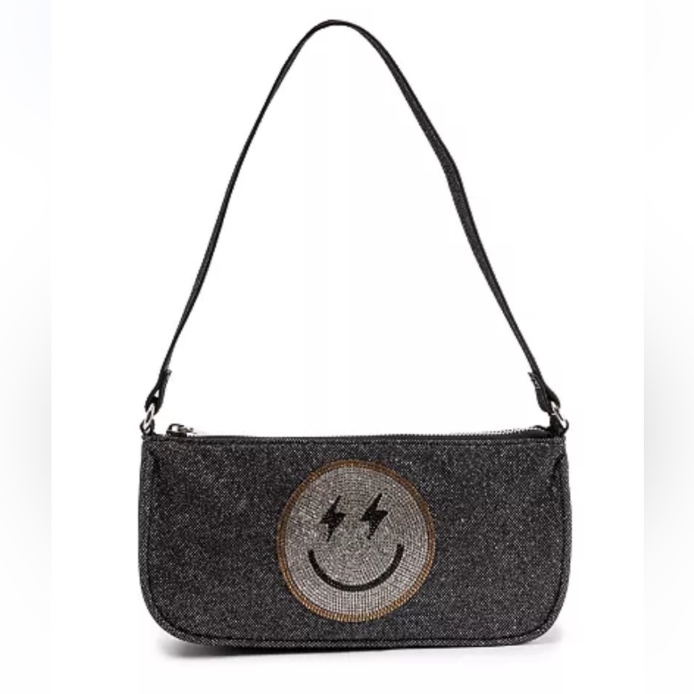 Skinnydip London Women’s Smiley Black / Dark Gray Glittery Shoulder Bag